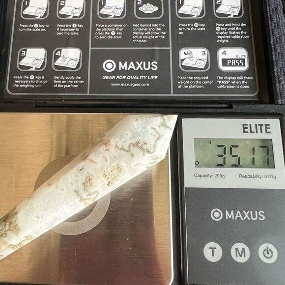 Moss Agate Crystal‎ Meditation Wand (#7) - Picture 10 of 10